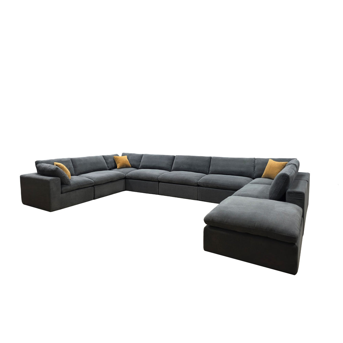 Custom Configuration Modular Sectional & Toss Pillows