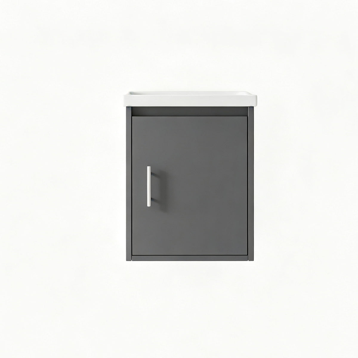 Floating Bathroom Vanity Combo, Wall Mounted Cabinet With Sink & Soft Close Doors For Small Bathrooms