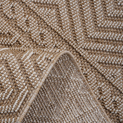 Guros - 8' X 10' Geometric Indoor / Outdoor Area Rug - Mocha