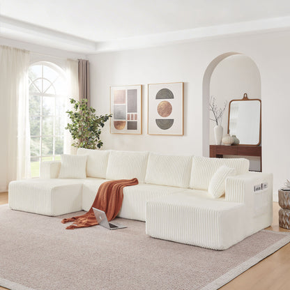U - Shaped Modular Sectional Sofa For Living Room