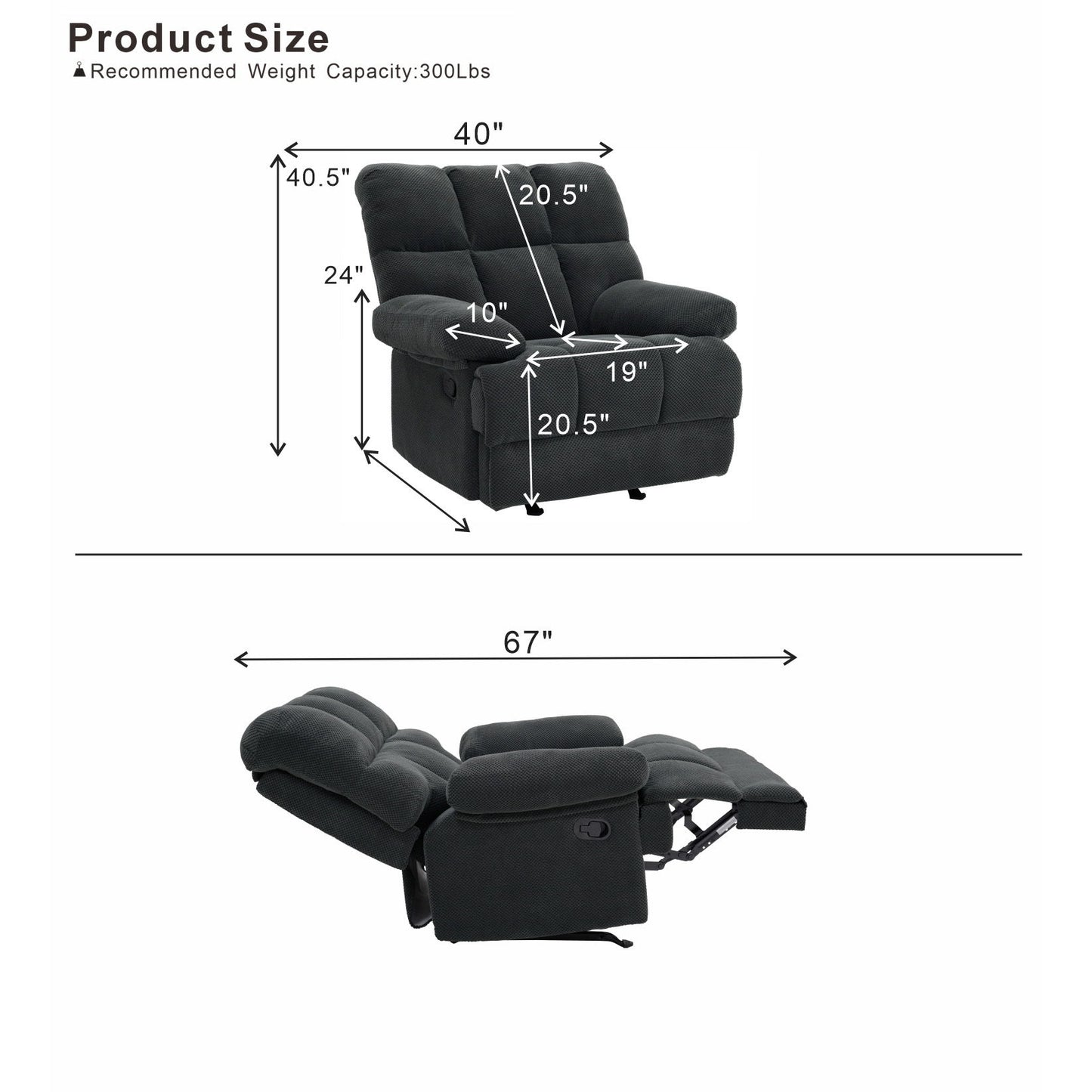 Manual Rocker Recliner Chair