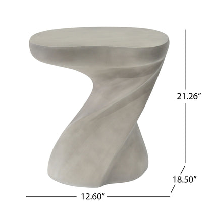 Twisted Sculptural Side Table Indoor / Outdoor