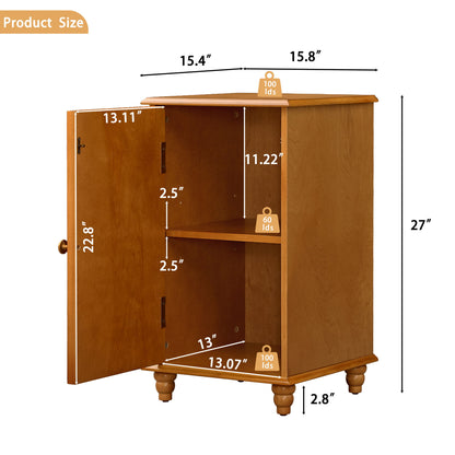 Floor Cabinet With Adjustable Shelf, Storage For Entryway