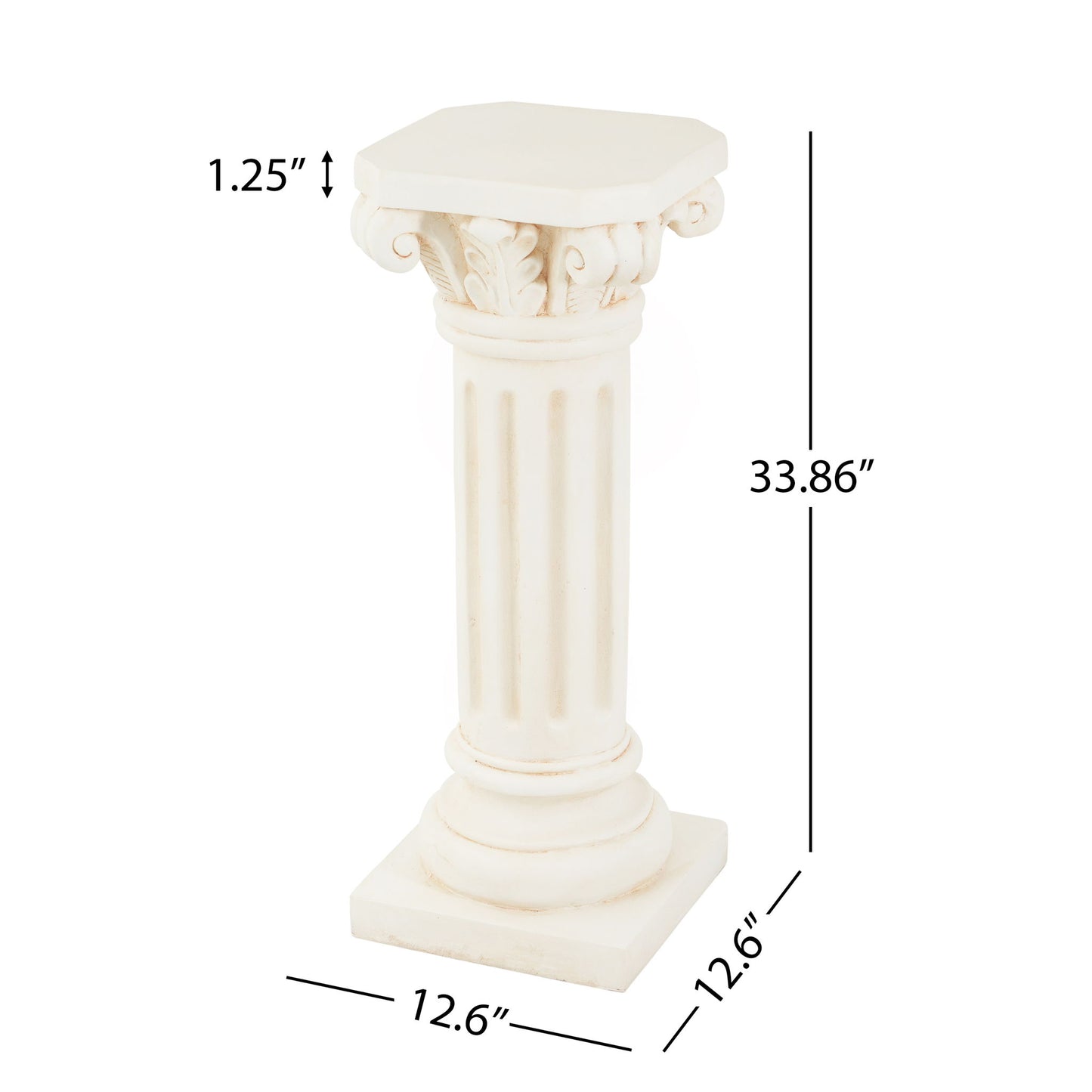 Roman Column Pedestal Stand With Ornate Carving Design