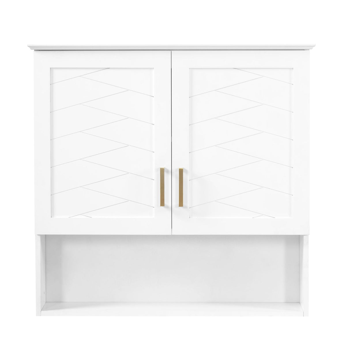 30" Bathroom Cabinet With Adjustable Shelf, Wall Mounted Medicine Cabinet - White