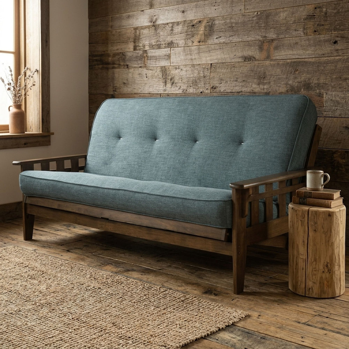 Montana - Full Size Futon Frame - Aqua