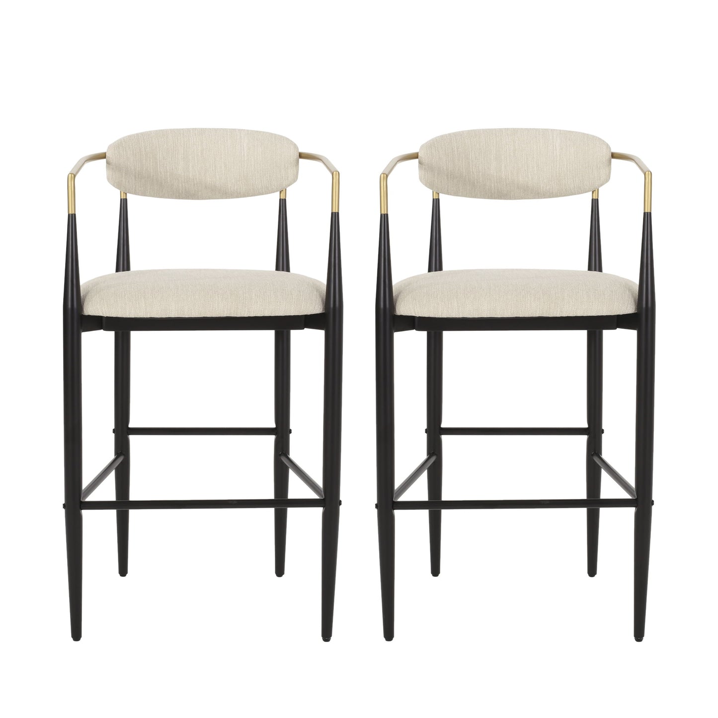 Modern Bar Stools With Armrests (Set of 2)