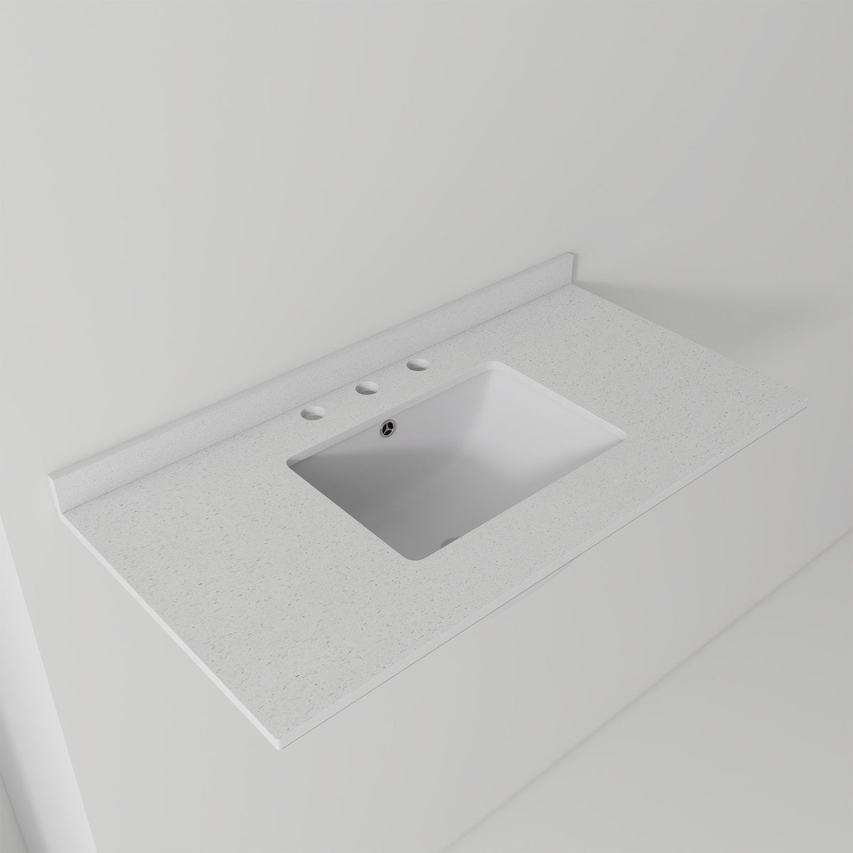 Basin Sink, 0.6" Ultra Thin Profile, Triple Faucet Holes
