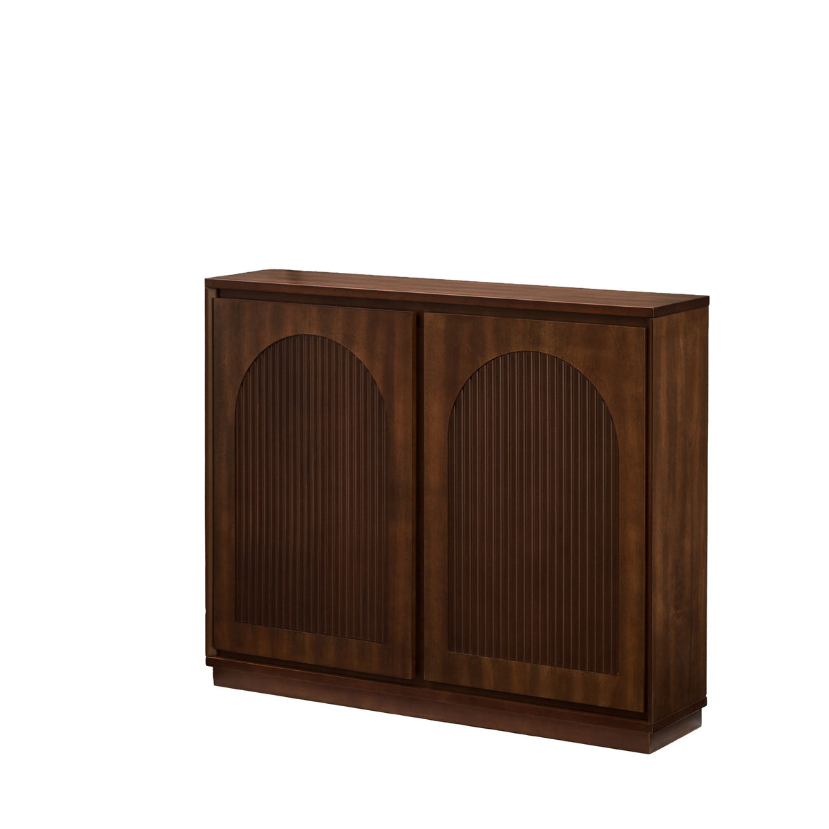 Arched Sideboard Cabinet With 2 Outlet Holes, Storage Buffet Cabinet