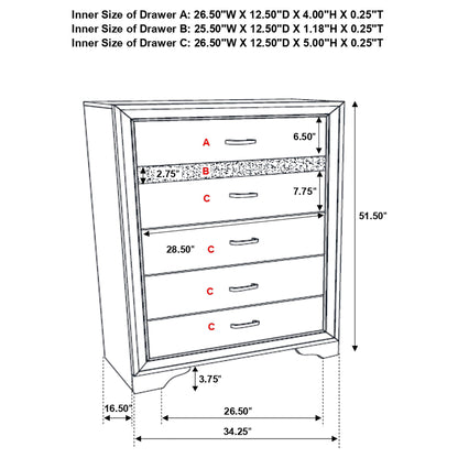 Annie - 6 Drawer Bedroom Chest