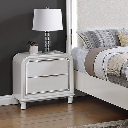 Nightstand With 2 Drawers Bedside Table - White