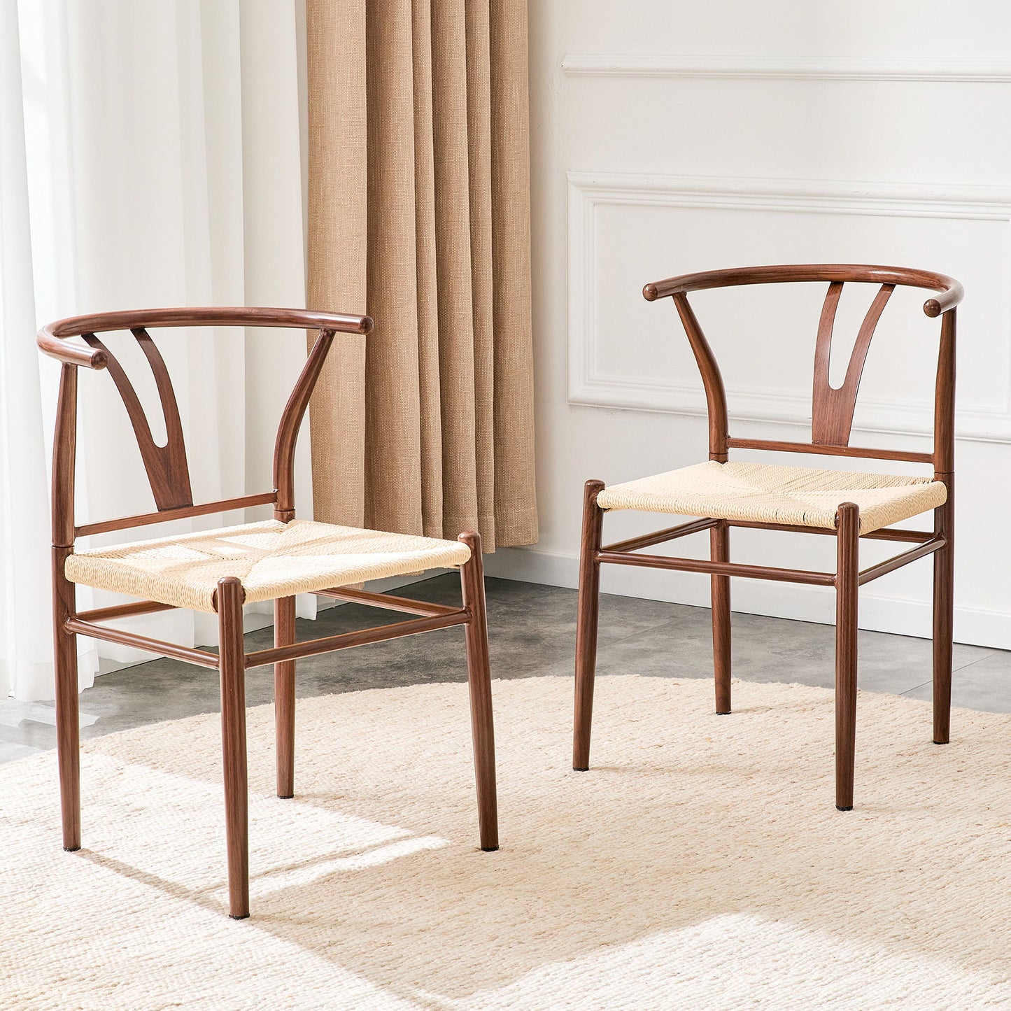 Wesborn - Y Shaped Medieval Armchair For Dining Table (Set of 2) - Brown