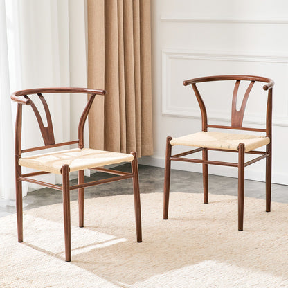 Wesborn - Y Shaped Medieval Armchair For Dining Table (Set of 2) - Brown