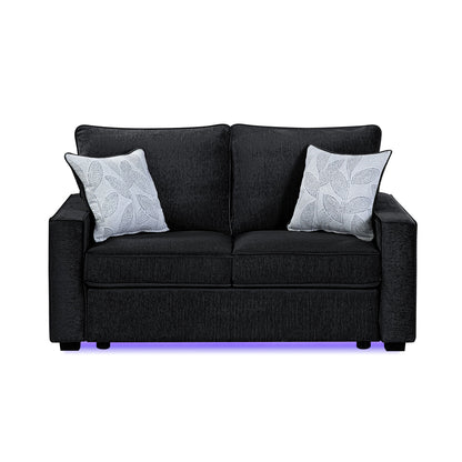Rita - Loveseat, LED Base Lighting, Cushions And 2 Accent Pillows