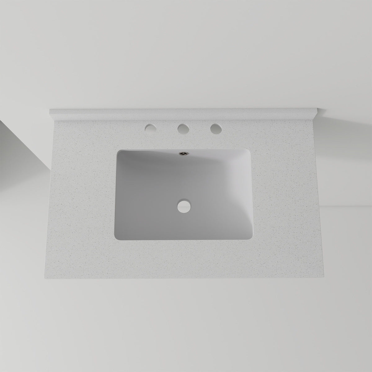 Basin Sink, 0.6" Ultra Thin Profile, Triple Faucet Holes