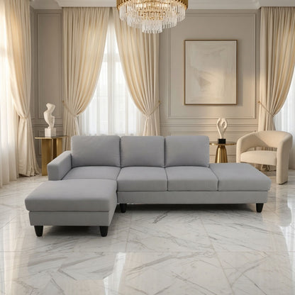 L - Shaped Sectional Sofa With Chaise & Ottoman