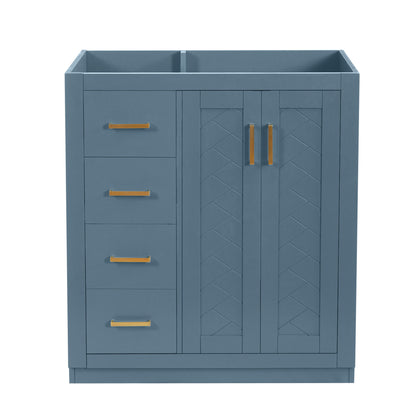 Retro Style Bathroom Vanity With 3 Drawers & Soft-Closing Doors