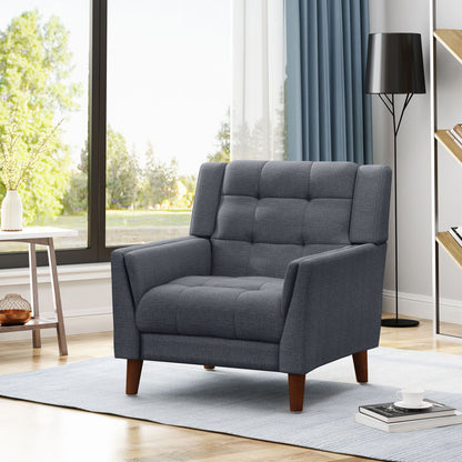 Luminaesque - Fabric Upholstered Armchair With Tufted Back