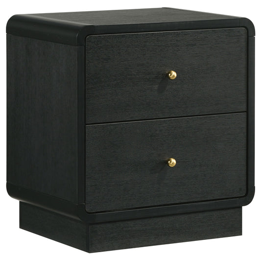 Burton - 2 Drawer Nightstand - Black
