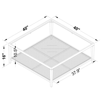 Kenneth - Square Coffee Table - Black