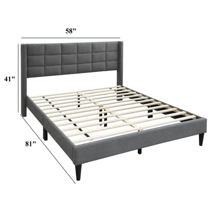 Bed Upholstered Box Design Headboard