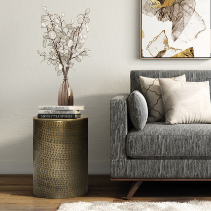 Corbin - Hammered Metal Side Table