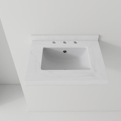 Basin Sink, Triple Faucet Holes, 2" Thick Rim, Sink Only