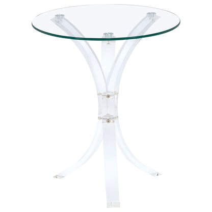 Bailey - Round Top Side Table - Clear