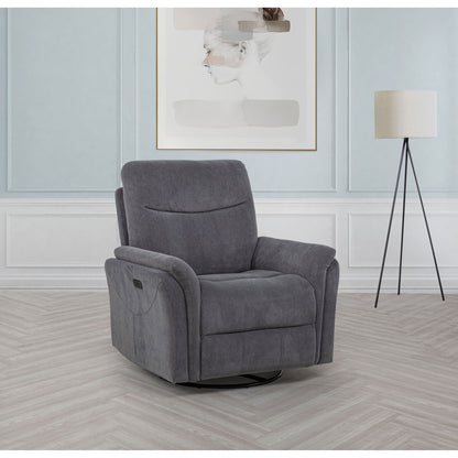 Beacon - Power Swivel Recliner With USB Charging And Adjustable Recline