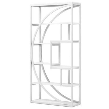 5 Tier Etagere Bookshelf With 8 Open Shelves Organizer For Living Room