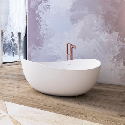 Freestanding Solid Surface Soaking Bathtub For Bathroom
