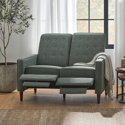 Manville - Contemporary Tufted Loveseat Pushback Recliner