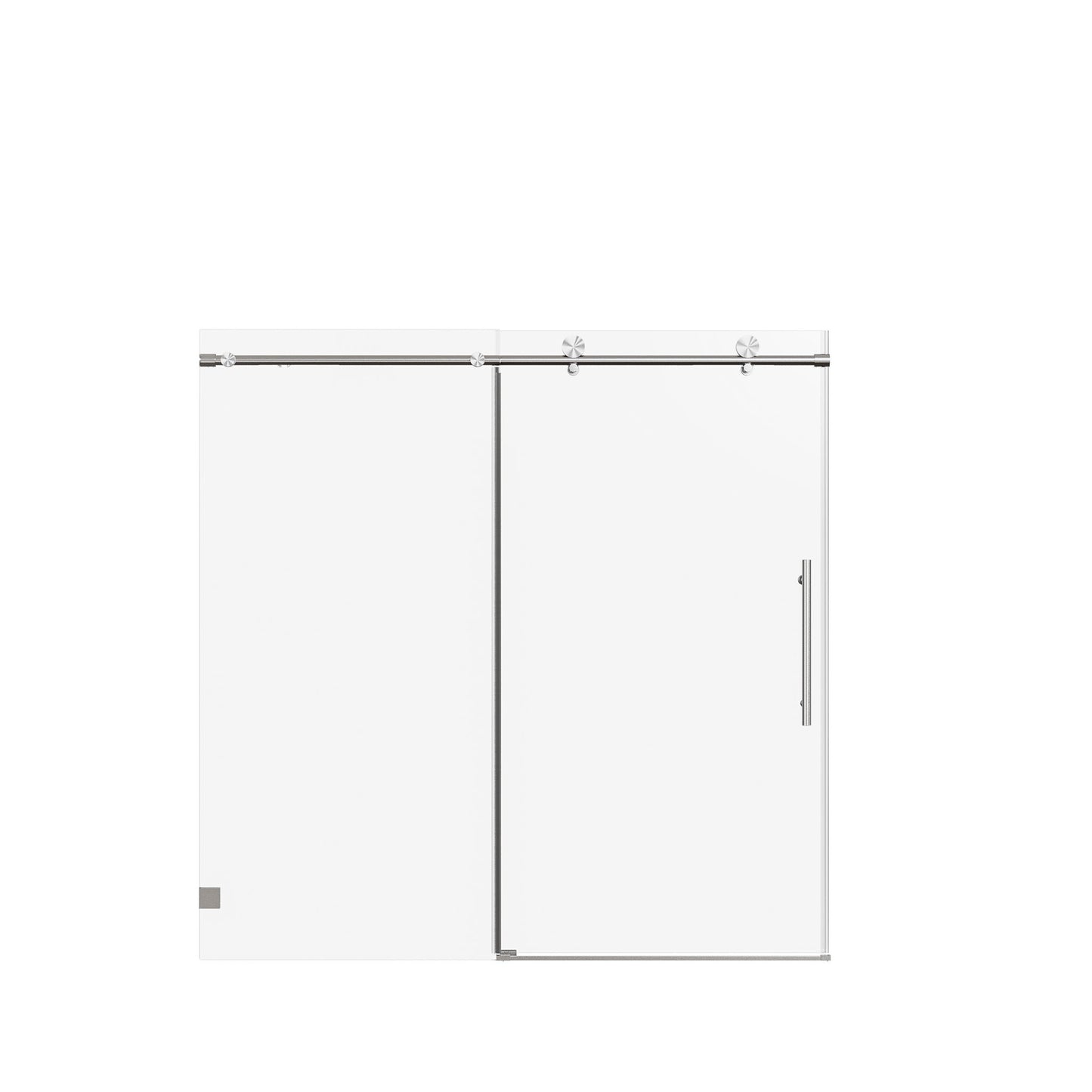 Frameless Single Sliding Soft Close Shower Doors, 5/16" Sgcc Tempered Glass