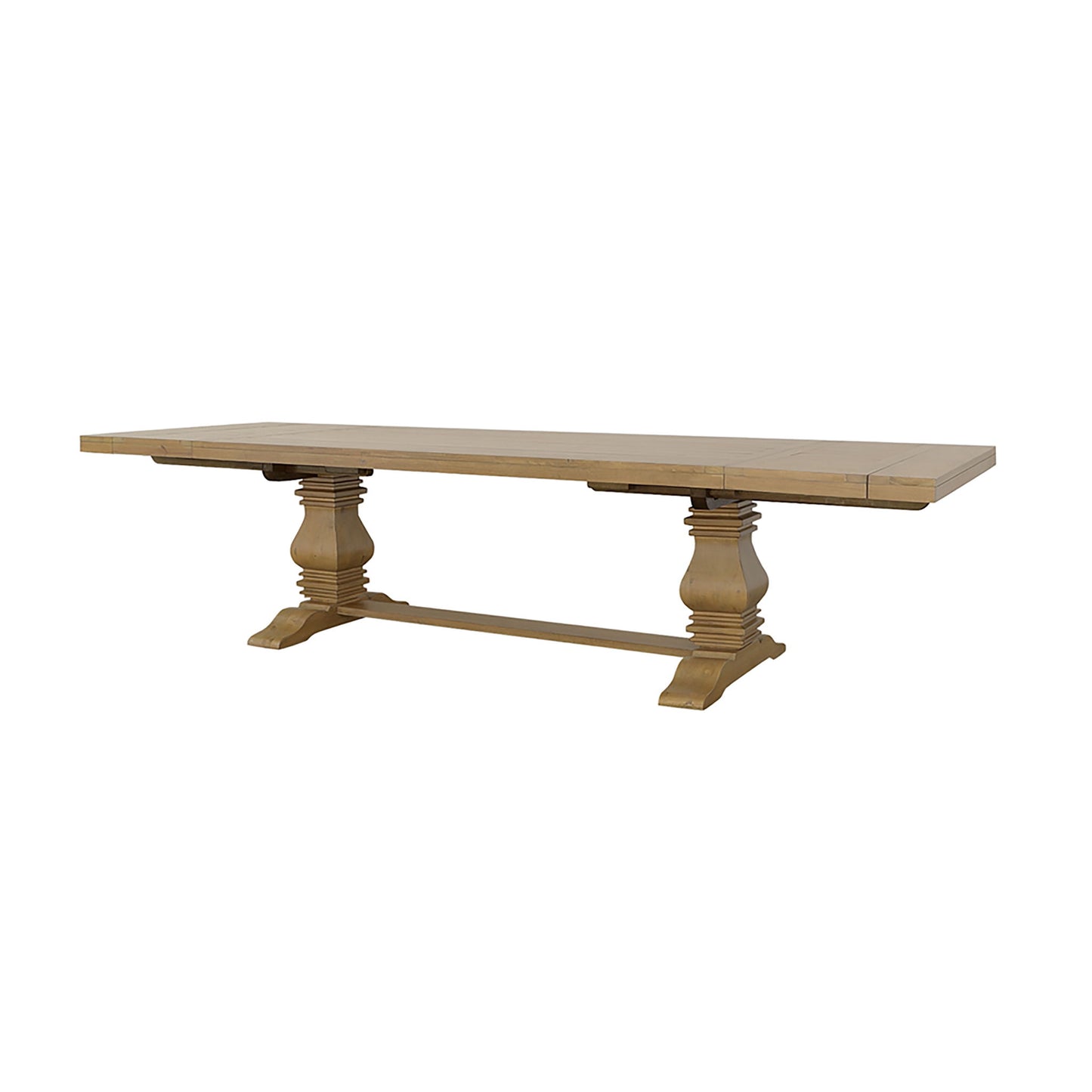 Allende - Extension Dining Table With Double Pedestal Base - Honey