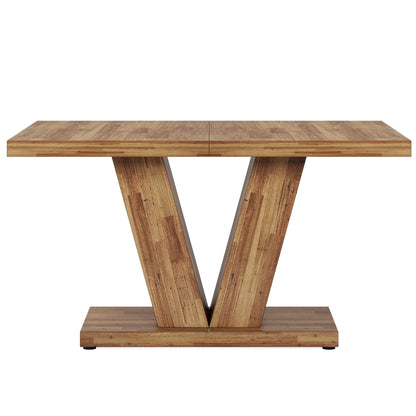 Dining Table With Pedestal Base For 4 - 6 People
