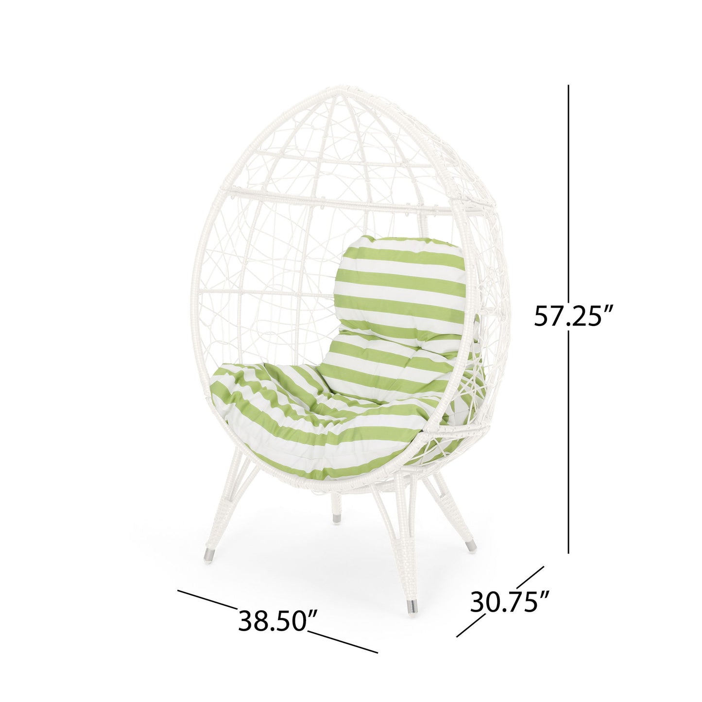 Cosmos - Round Hammered Iron Teardrop Chair