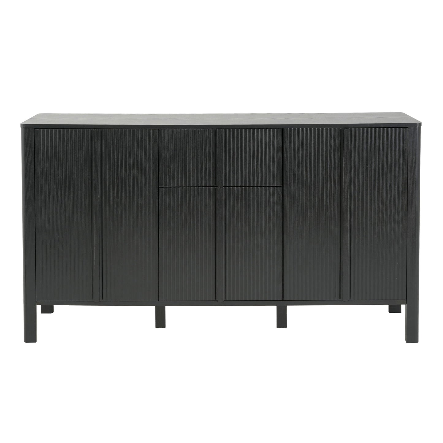 Colored Fluted Sideboard With 3 Doors And 1 Drawer