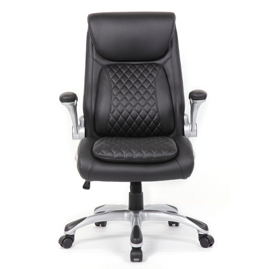 High Back Ergonomic Executive Office Chair, Adjustable Height And Lumbar Support For Home & Office - Black