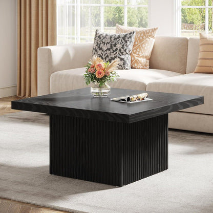 Modern Fluted Square Coffee Table