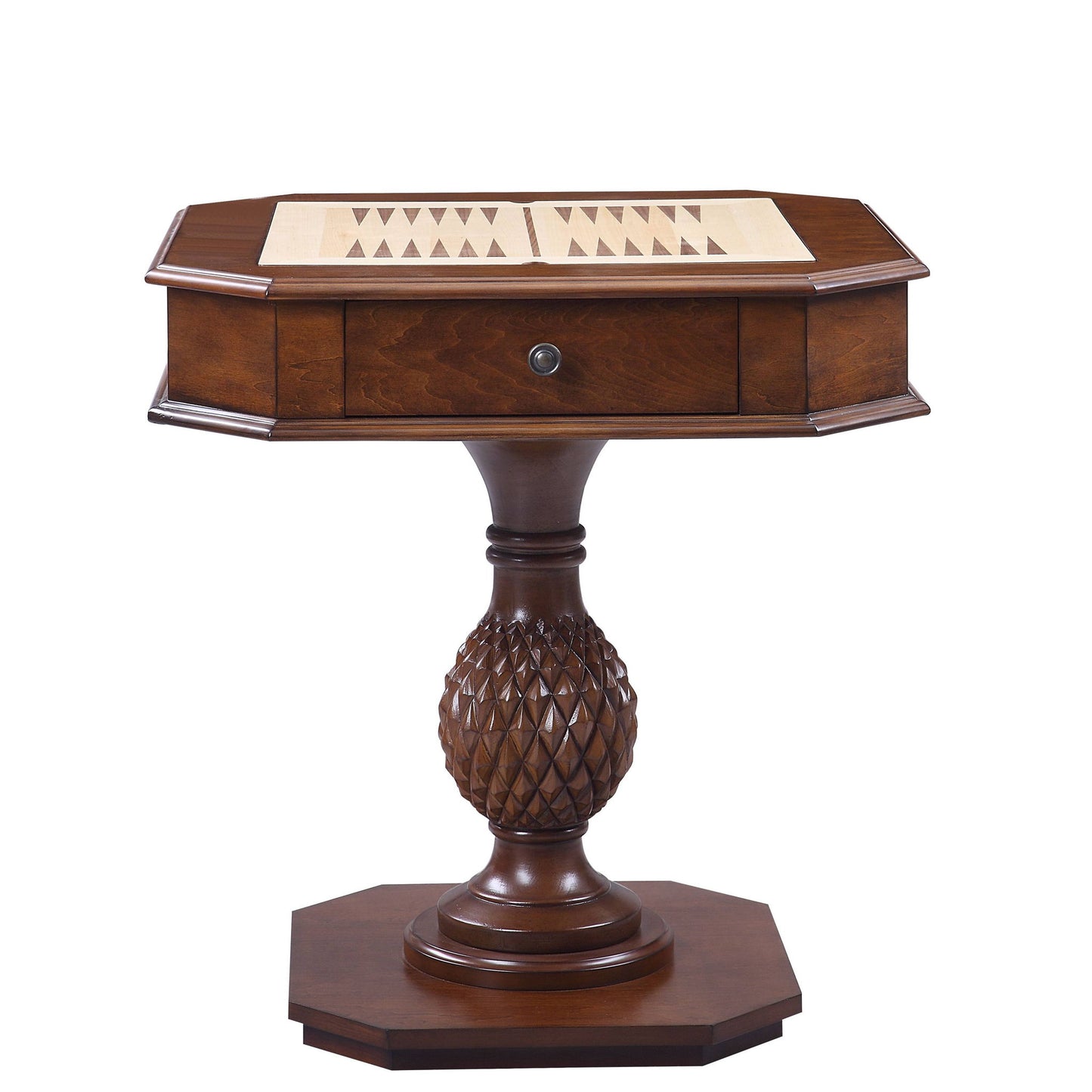 Bishop - Reversible Chess Checker Game Table With Game Tray (Chess Fingures Not Included) - Cherry