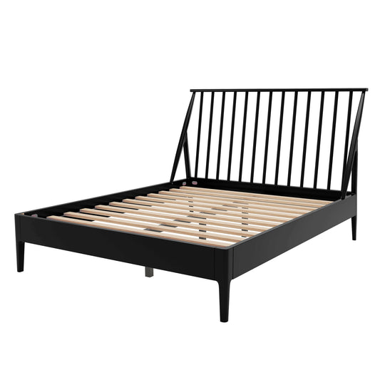 Bohemian Platform Bed With Tall Headboard