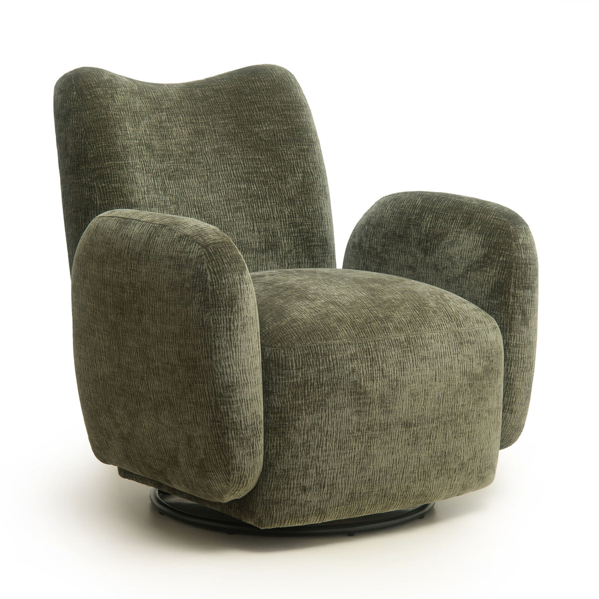 360° Swivel Accent Chair For Living Room - Olive Green