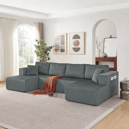 U - Shaped Modular Sectional Sofa For Living Room