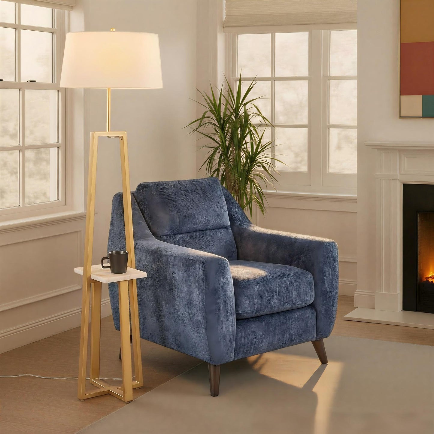 Cosmo - Shelf Contemporary / Glam Floor Lamp