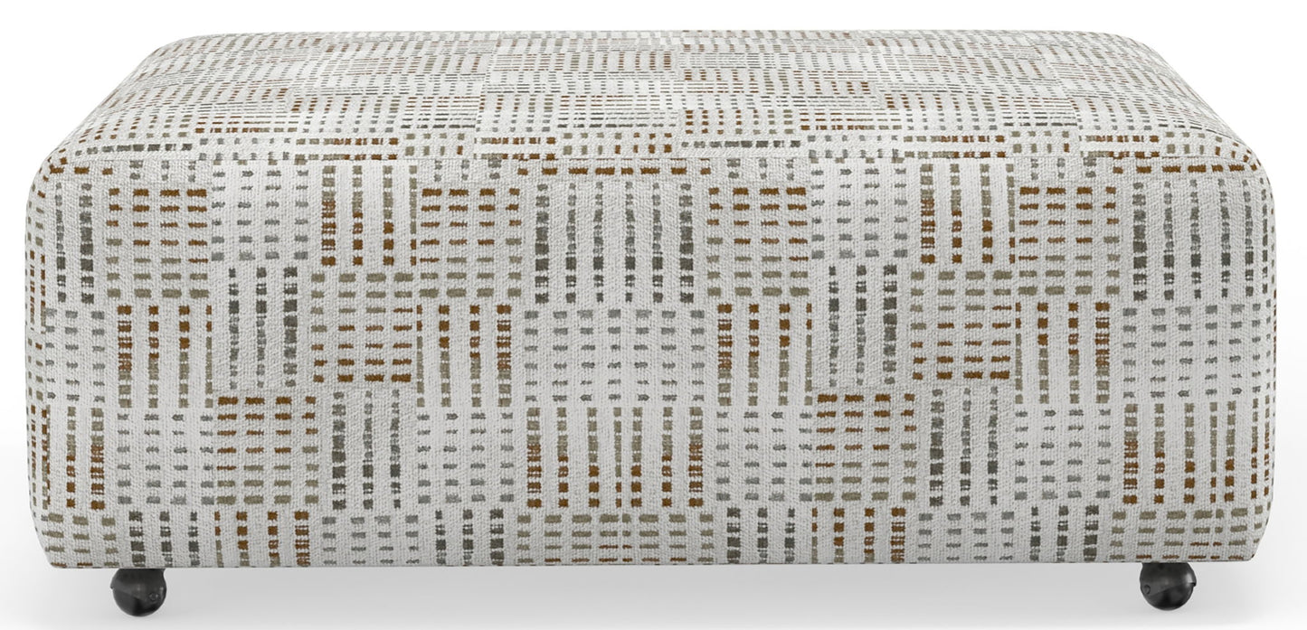 Kellen - Castered Cocktail Ottoman - Morocco