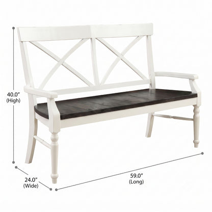 Mountina - Bench - Brown / White
