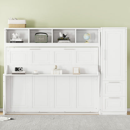 Space Saving Murphy Wall Bed With Closet And Drawers