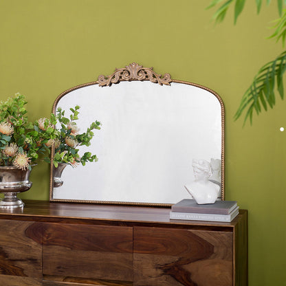 Arch Mirror, Baroque Inspired Wall Decor For Bathroom, Bedroom, Living Room
