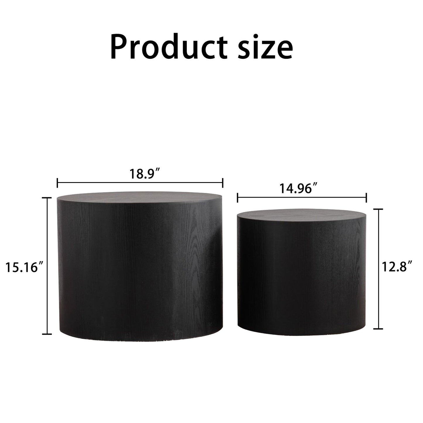 Round Nesting Coffee Table For Small Space (Set of 2)