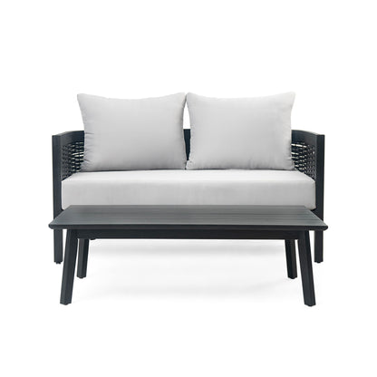 Outdoor Seating Group With Cushions And Coffee Table